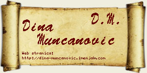 Dina Munćanović vizit kartica
